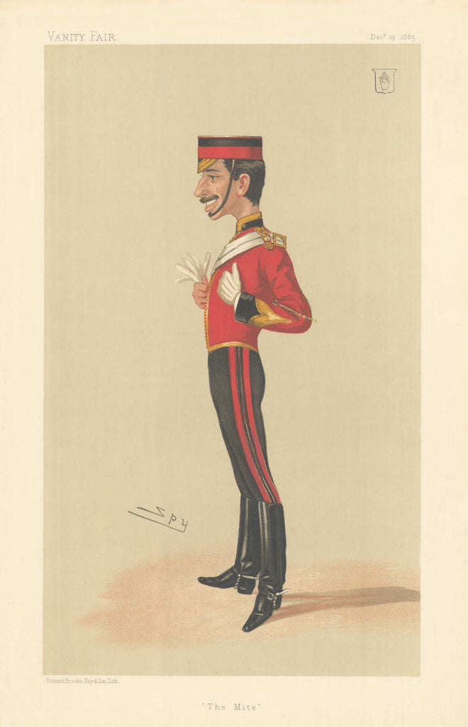 VANITY FAIR SPY CARTOON George Compton Archibald Arthur 'The Mite' Military 1885
